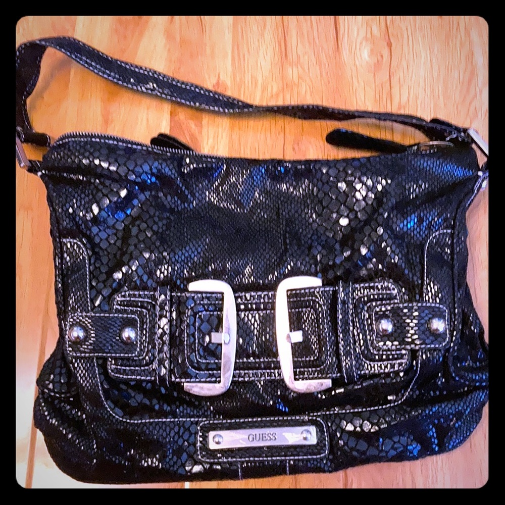 GUESS Black Snakeskin Bag